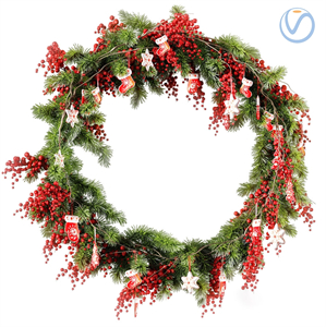 Modern Christmas Wreath Wreath Pendant 3d model